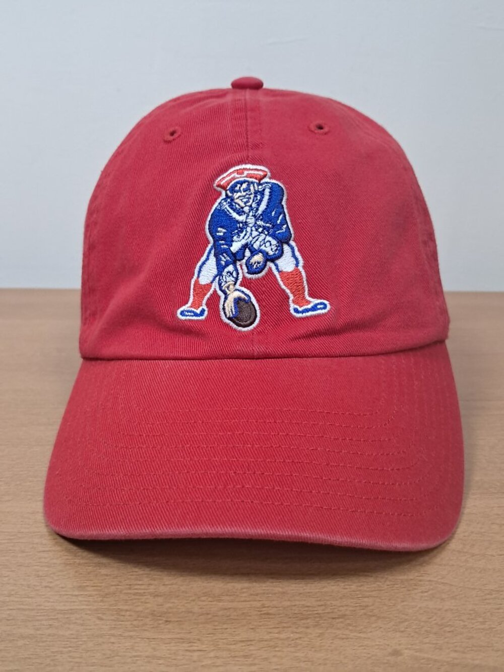 New England Patriots '47 Brand Red Clean Up Hat Throwback Pat Patriot Adjustable